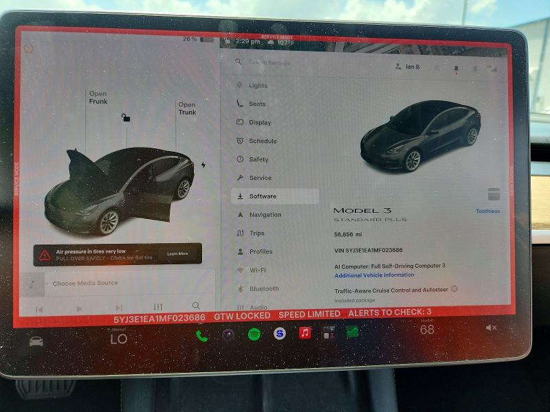 2021 Tesla VIN 5YJ3E1EA1MF023686 COPART salvage auction — FRONT END, FL - CERT OF TITLE SLVG REBUILDABLE, sold $7,100 on 2026-07-15 (photo 9)
