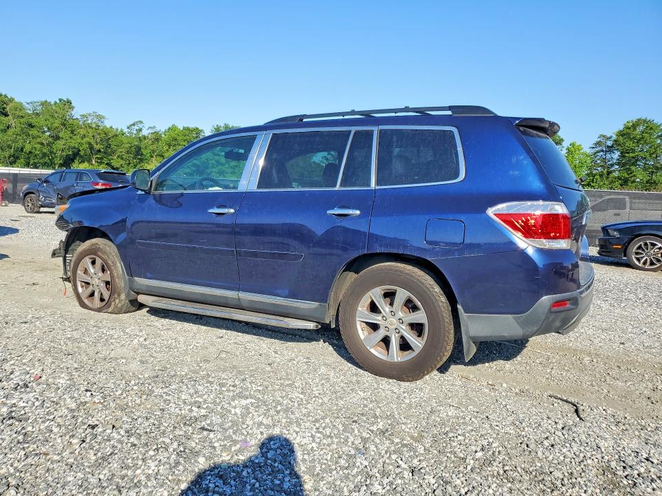 2013 Toyota Highlander VIN 5TDZK3EH6DS120812 COPART salvage auction — FRONT END, SC - CERT OF TITLE-SALVAGE, sold $2,050 on 2026-07-13 (photo 2)