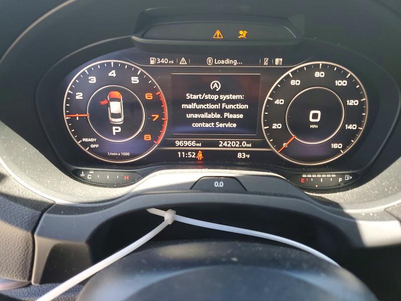 2017 Audi VIN WAUGUGFF9H1030933 COPART salvage auction — FRONT END, Ca - Salvage Certificate, sold $4,450 on 2026-07-13 (photo 9)