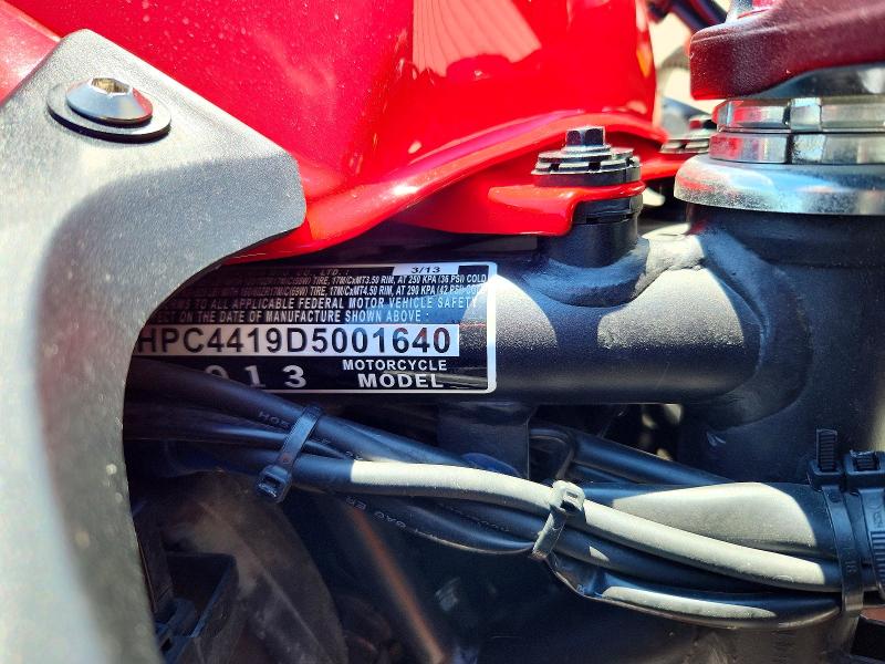 2013 Honda Cbr500 VIN MLHPC4419D5001640 COPART salvage auction — ALL OVER, Mo - Salvage Certificate Of Title, sold $70 on 2026-07-27 (photo 8)