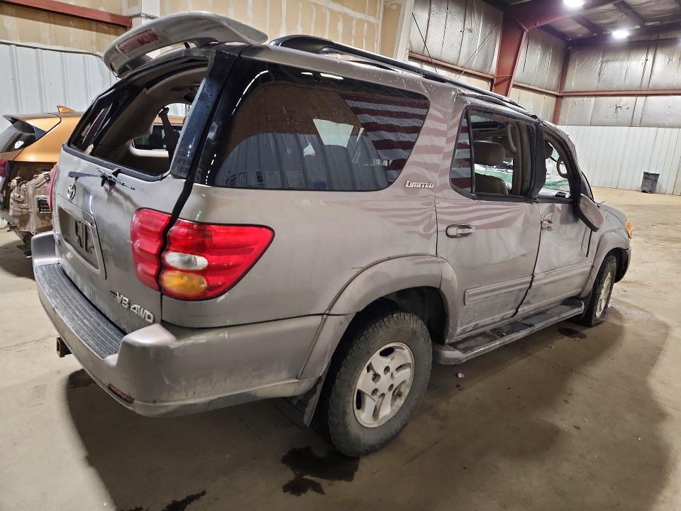 2002 Toyota Sequoia VIN 5TDBT48AX2S079956 COPART salvage auction — ROLLOVER, AK - BILL OF SALE- SALVAGE, sold $25 on 2026-07-28 (photo 3)