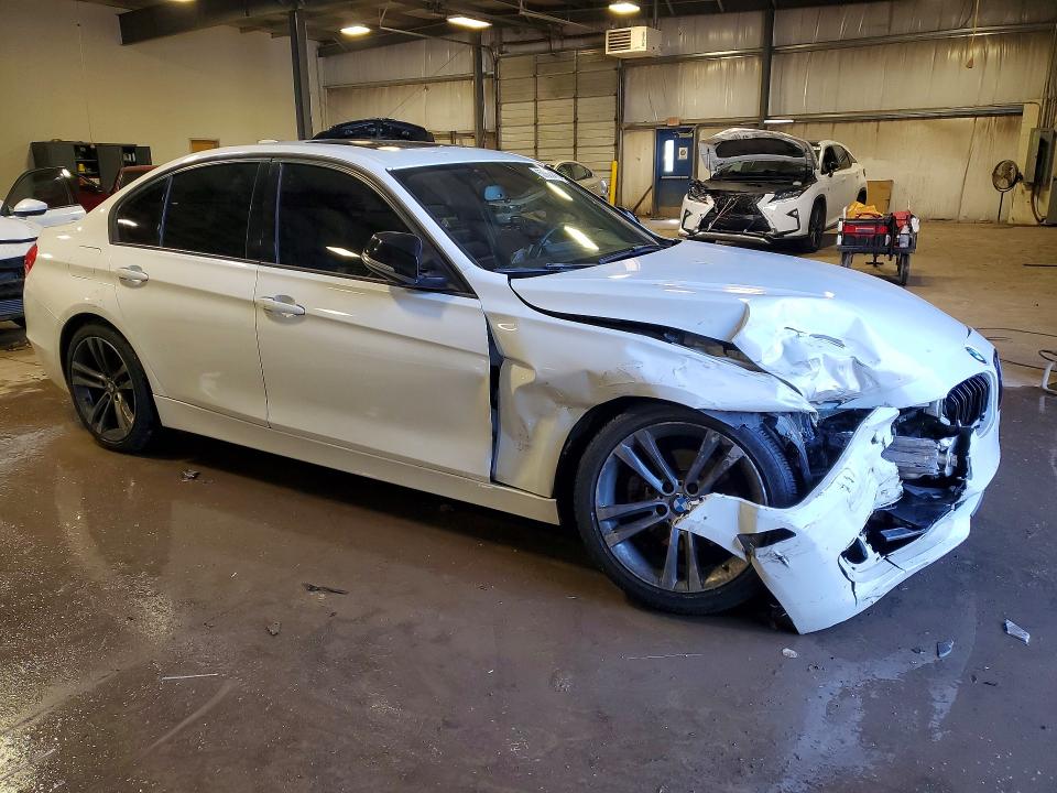 2013 BMW 3er VIN WBA3C1G54DNR45356 COPART salvage auction — FRONT END, Pa - Certificate Of Salvage, sold $15 on 2026-08-05 (photo 4)