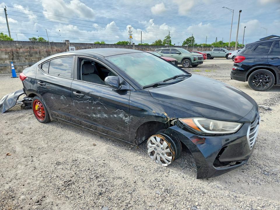 2017 Hyundai Elantra VIN KMHD74LF7HU185992 COPART salvage auction — REAR END, FL - CERTIFICATE OF TITLE, sold $1,350 on 2026-07-09 (photo 4)
