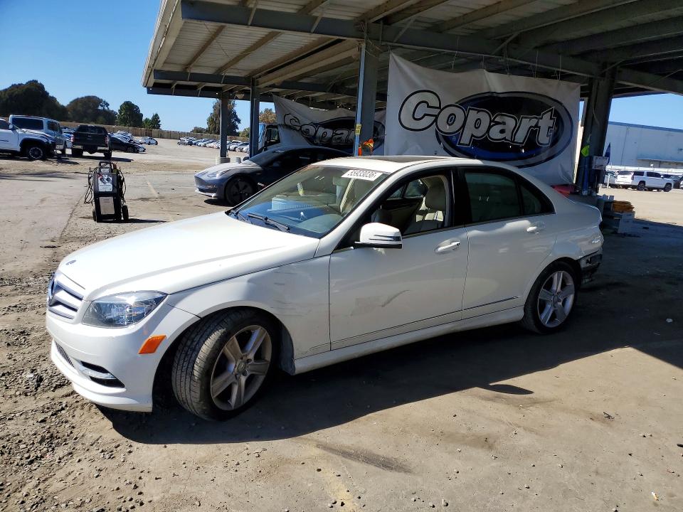 2011 Mercedes-benz C class VIN WDDGF5EB7BR174821 COPART salvage auction — REAR END, CA - SALVAGE CERTIFICATE, sold $1,550 on 2026-07-14 (photo 1)