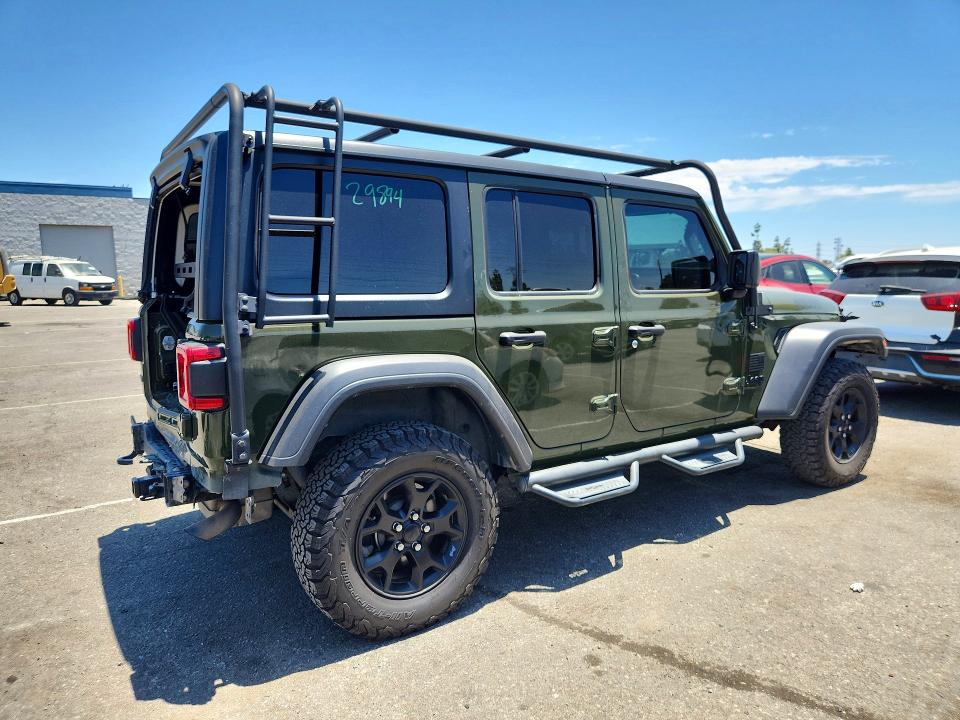 2021 Jeep Wrangler / VIN 1C4HJXDM5MW541540 COPART salvage auction — REAR END, Ca - Salvage Certificate, sold $11,100 on 2026-07-30 (photo 3)