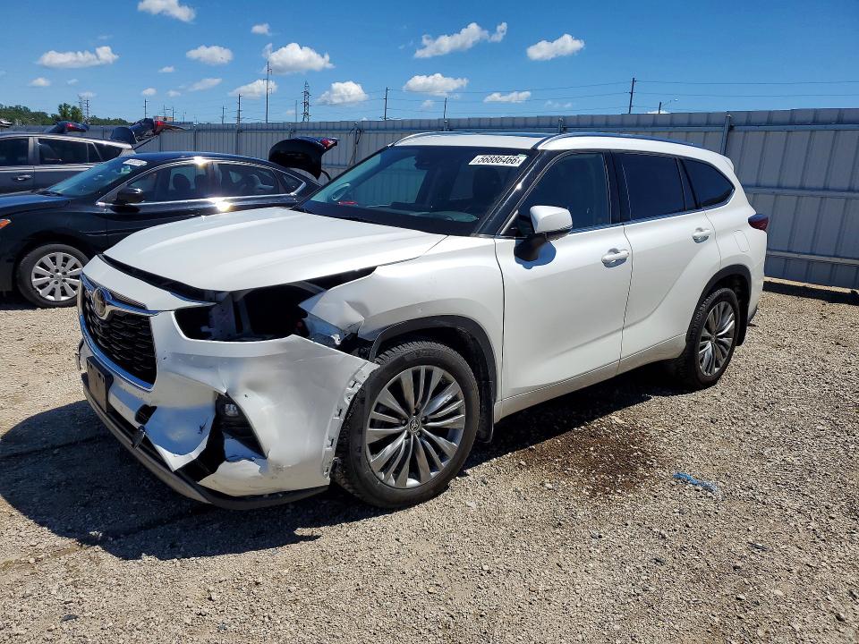 2020 Toyota Highlander VIN 5TDFZRBH3LS021577 COPART salvage auction — FRONT END, Ia - Cert Of Title-Salvage Title, sold $15,600 on 2026-07-22 (photo 1)