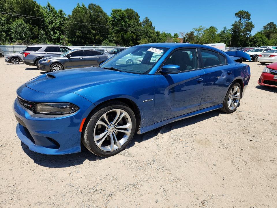 2021 Dodge Charger VIN 2C3CDXCT7MH565058 COPART salvage auction — REAR END, Va - Cert Of Title - Salvage, sold $5,800 on 2026-08-10 (photo 1)