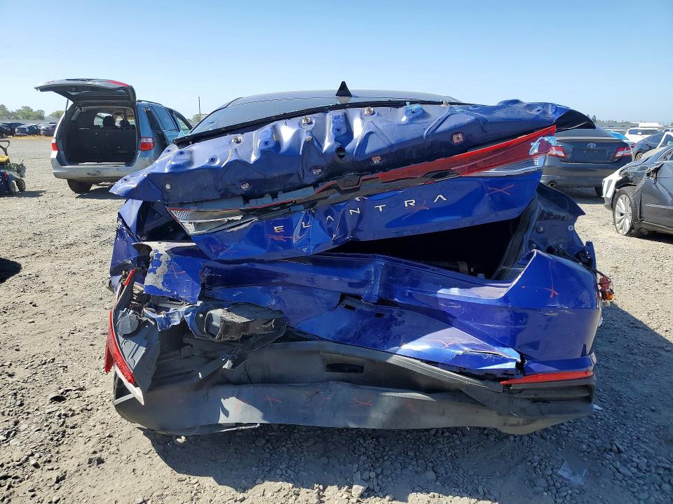 2021 Hyundai Elantra VIN 5NPLM4AG8MH036418 COPART salvage auction — FRONT END, Ca - Salvage Certificate, sold $300 on 2026-07-14 (photo 6)