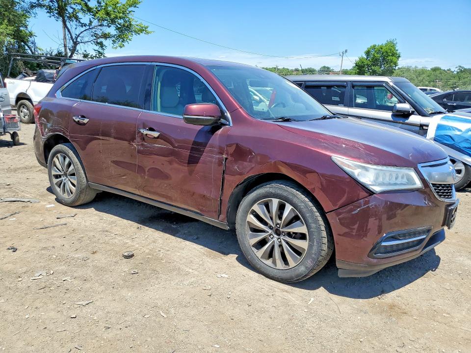 2016 Acura Mdx VIN 5FRYD4H49GB053974 COPART salvage auction — SIDE, Va - Certificate Of Title, sold $3,900 on 2026-07-03 (photo 4)