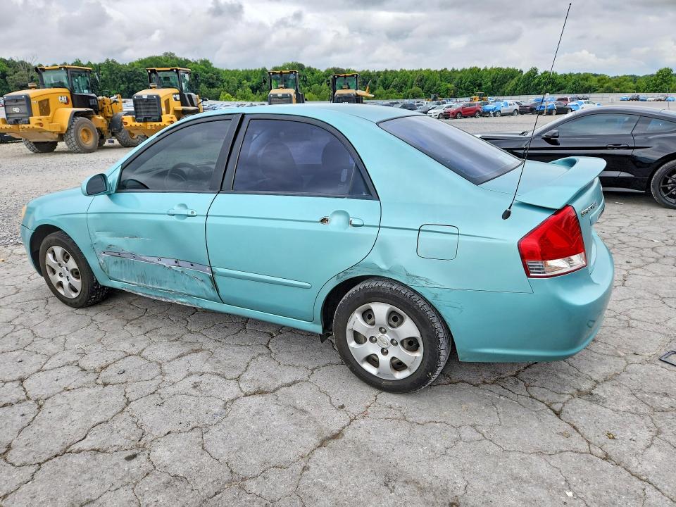2007 Kia Spectra VIN KNAFE121875480208 COPART salvage auction — SIDE, Tn - Salvage Certificate, sold $700 on 2026-07-28 (photo 2)