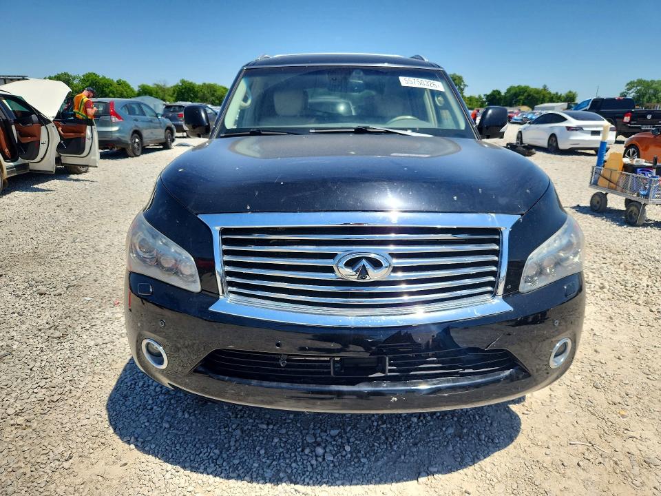 2014 Infiniti Qx80 VIN JN8AZ2NE1E9066235 COPART salvage auction — FRONT END, Oh - Certificate Of Title, sold $2,950 on 2026-07-31 (photo 5)