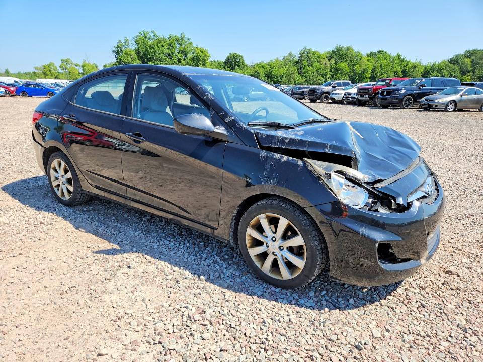 2013 Hyundai Accent VIN KMHCU4AE4DU576476 COPART salvage auction — FRONT END, NY - MV-907A SALVAGE CERTIFICATE, sold $650 on 2026-07-06 (photo 4)