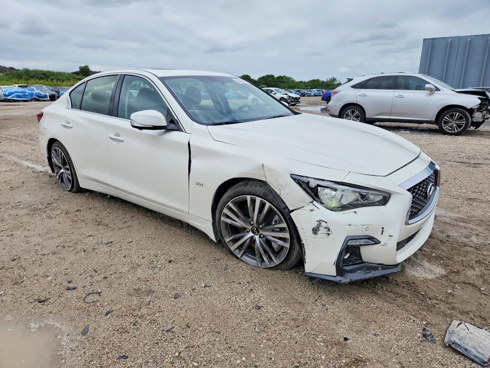 2020 Infiniti Q50 VIN JN1EV7AP0LM204129 COPART salvage auction — SIDE, Fl - Certificate Of Destruction, sold $2,050 on 2026-07-23 (photo 4)