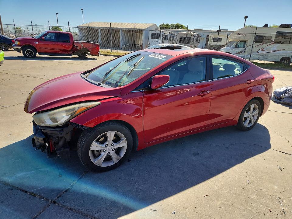 2016 Hyundai Elantra VIN KMHDH4AE6GU491328 COPART salvage auction — FRONT END, Salvage Title, sold $1,100 on 2026-07-13 (photo 1)