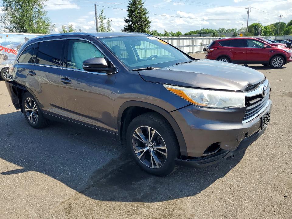 2016 Toyota Highlander VIN 5TDJKRFH7GS339507 COPART salvage auction — REAR END, Mn - Cert Of Title-Salvage, sold $6,200 on 2026-07-09 (photo 4)