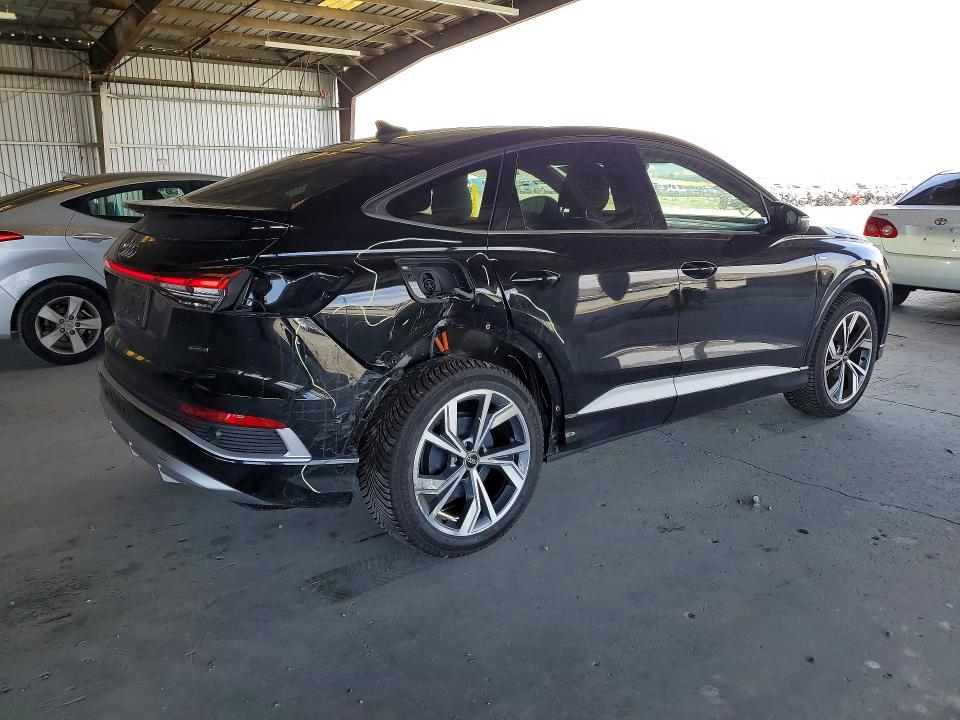 2023 Audi Q4 e-tron sportback VIN WA142BFZ0PP030334 COPART salvage auction — REAR END, Ca - Salvage Certificate, sold $18,900 on 2026-07-02 (photo 3)