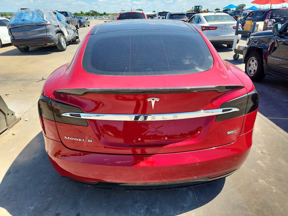 2016 Tesla VIN 5YJSA1E25GF156830 COPART salvage auction — ROOF, TX - CERTIFICATE OF TITLE, sold $7,700 on 2026-08-19 (photo 6)