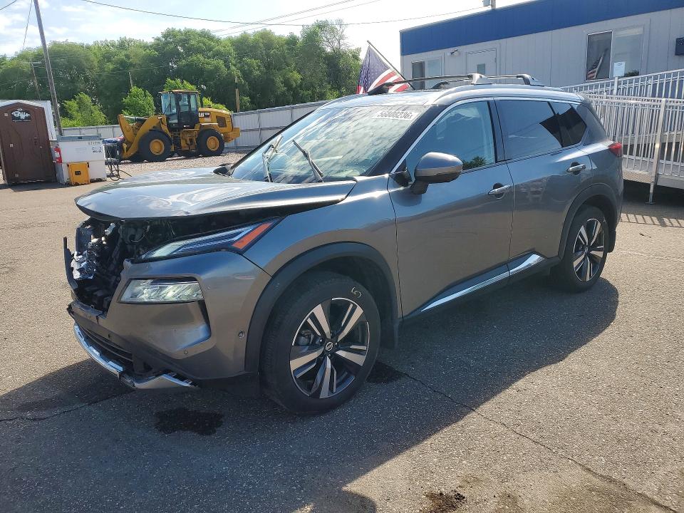 2021 Nissan Rogue VIN JN8AT3DD5MW303499 COPART salvage auction — FRONT END, Mn - Cert Of Title-Salvage, sold $525 on 2026-07-30 (photo 1)