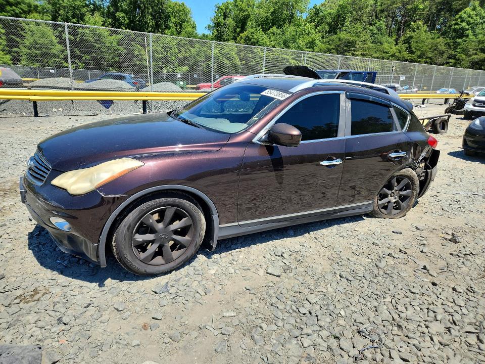 2010 Infiniti Ex VIN JN1AJ0HR5AM756585 COPART salvage auction — SIDE, Md - Cert Of Salvage > 75% Damage, sold $425 on 2026-07-31 (photo 1)