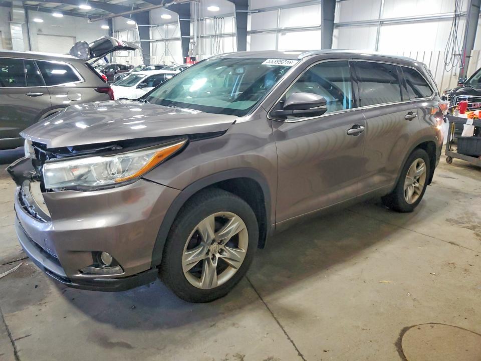 2014 Toyota VIN 5TDDKRFH7ES048662 COPART salvage auction — FRONT END, Mn - Cert Of Title-Salvage, sold $250 on 2026-07-21 (photo 1)