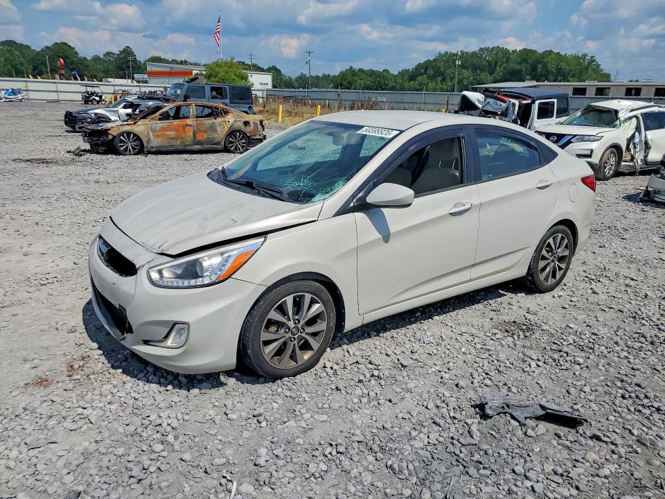 2016 Hyundai Accent VIN KMHCU4AE2GU050416 COPART salvage auction — FRONT END, Al - Cert Of Title-Salvage Title, sold $725 on 2026-07-16 (photo 1)