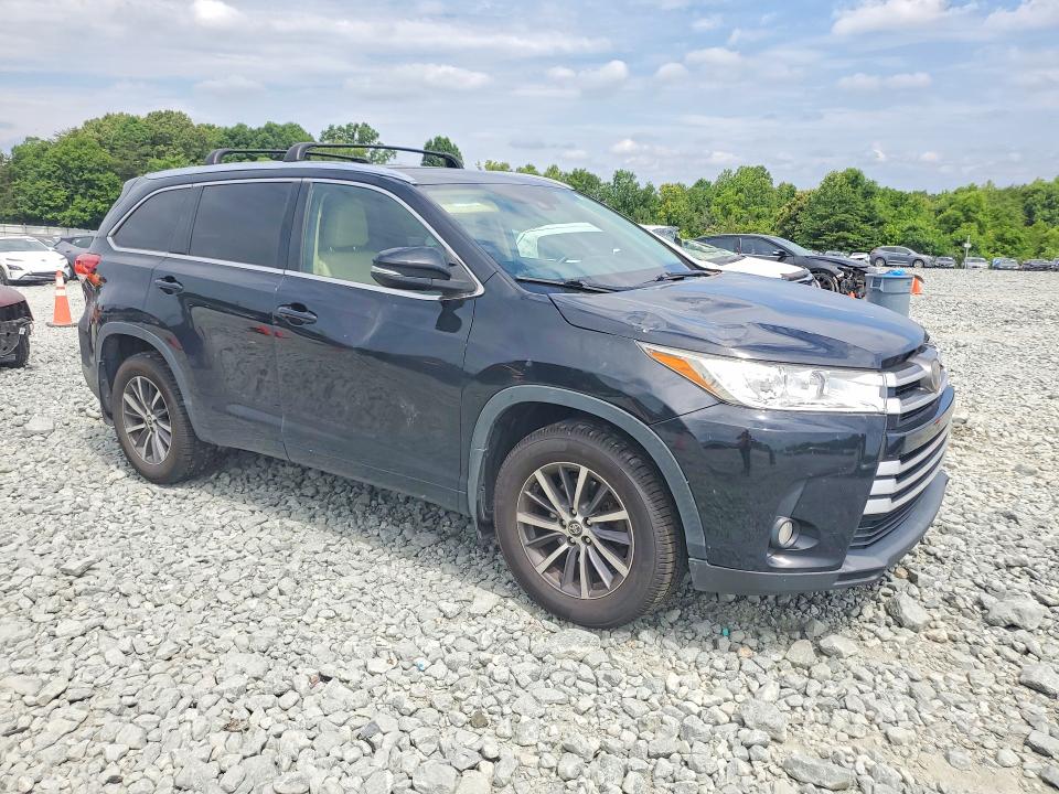 2017 Toyota Highlander VIN 5TDJZRFH1HS403845 COPART salvage auction — FRONT END, Nc - Salvage Certificate Of Title, sold $1,700 on 2026-07-15 (photo 4)