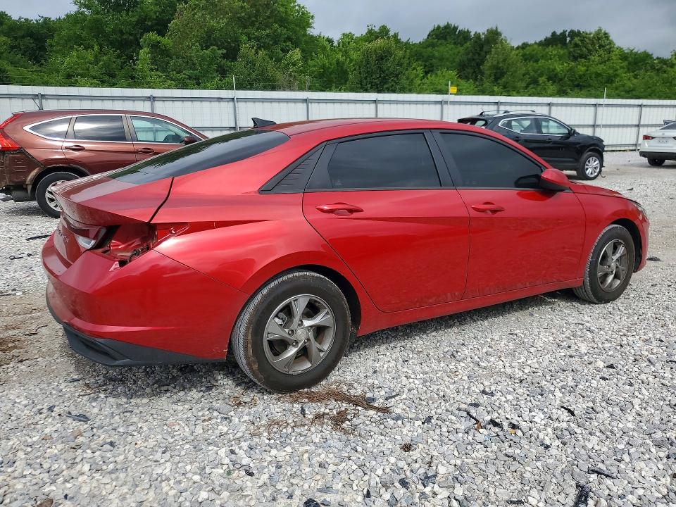 2021 Hyundai Elantra VIN 5NPLL4AG5MH050151 COPART salvage auction — HAIL, AR - CERT OF TITLE-SALVAGE, sold $500 on 2026-07-27 (photo 3)