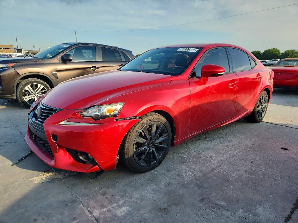 2014 Lexus Is VIN JTHBF1D24E5034833 COPART salvage auction — FRONT END, TX - SALVAGE VEHICLE TITLE (P), sold $3,500 on 2026-07-20 (photo 1)
