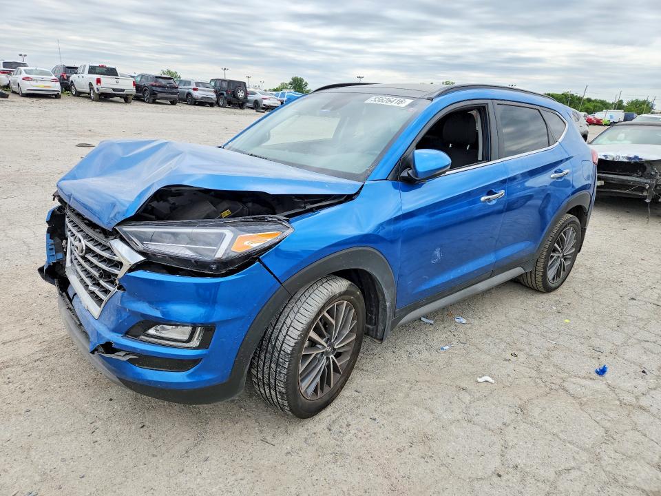 2021 Hyundai VIN KM8J33ALXMU348095 COPART salvage auction — FRONT END, IN - CERT OF TITLE-SALVAGE TITLE, sold $2,900 on 2026-07-31 (photo 1)