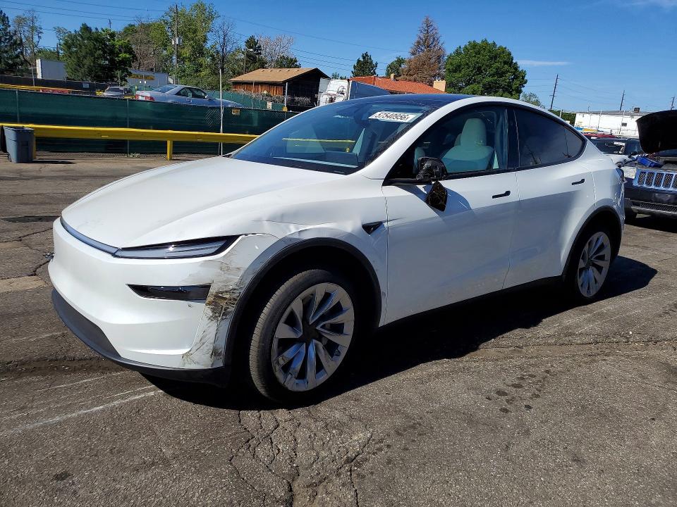 2026 Tesla Model y VIN 7SAYGDEE1TF336307 COPART salvage auction — FRONT END, Co - Public - Salvage Title, sold $28,500 on 2026-07-16 (photo 1)