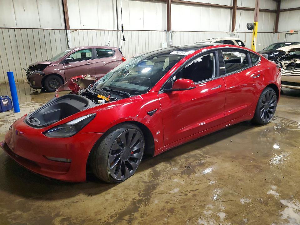 2021 Tesla Model 3 VIN 5YJ3E1EC5MF990982 COPART salvage auction — FRONT END, PA - CERTIFICATE OF SALVAGE, sold $3,150 on 2026-07-28 (photo 1)