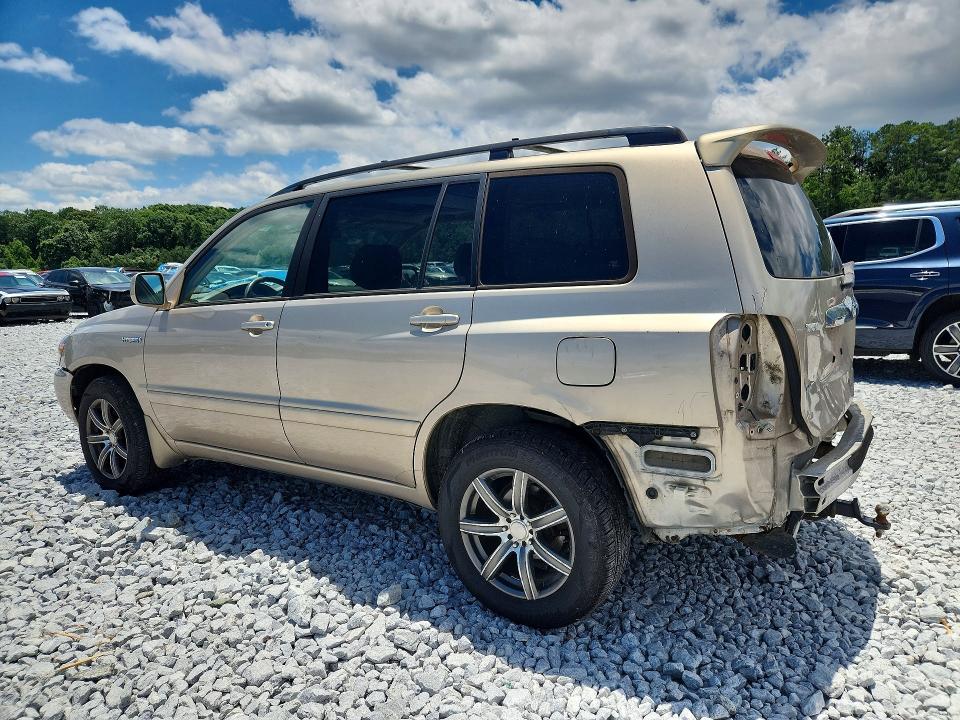 2007 Toyota Highlander hybrid VIN JTEEW21A870044504 COPART salvage auction — FRONT END, GA - CERT OF TITLE-SALVAGE (P), sold $900 on 2026-07-14 (photo 2)