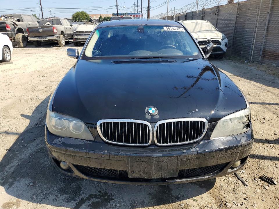 2008 BMW 7 series VIN WBAHL83518DT11647 COPART salvage auction — FRONT END, Ca - Dis/Dlr/Exp Lien Papers-Salv, sold $350 on 2026-07-13 (photo 5)