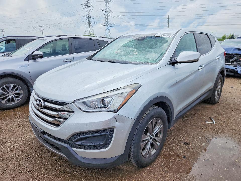 2015 Hyundai Santa fe VIN 5XYZTDLBXFG280189 COPART salvage auction — FRONT END, IL - SALVAGE CERTIFICATE, sold $1,800 on 2026-07-28 (photo 1)