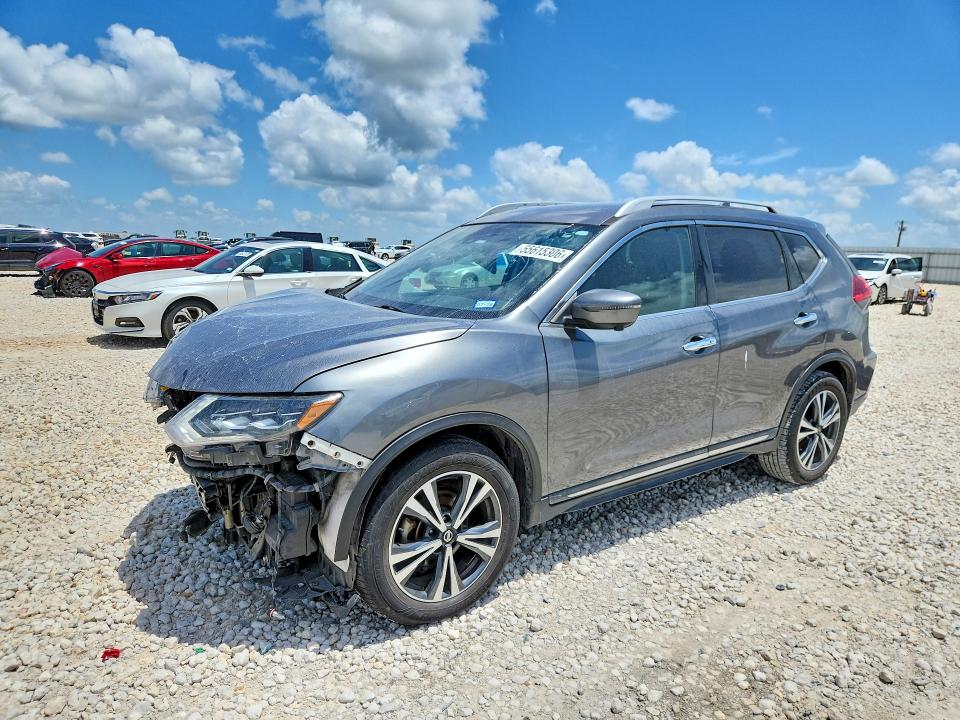 2017 Nissan Rogue VIN 5N1AT2MT0HC865522 COPART salvage auction — FRONT END, Tx - Salvage Vehicle Title, sold $2,350 on 2026-07-09 (photo 1)