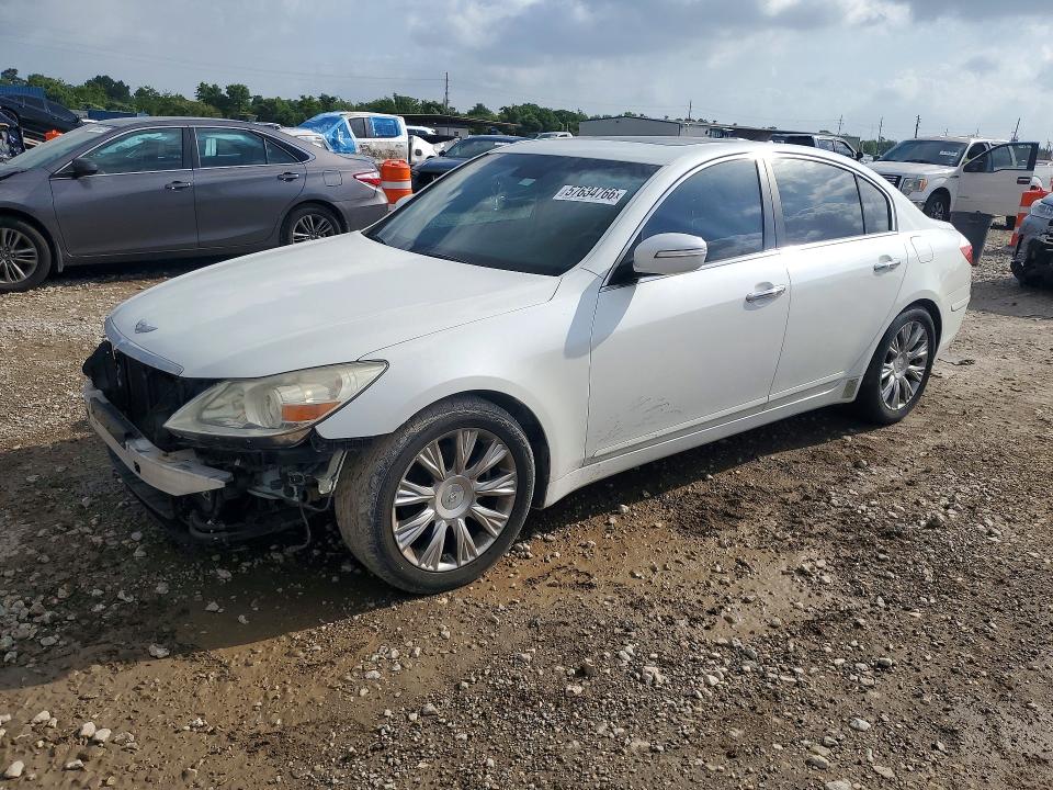 2009 Hyundai Genesis VIN KMHGC46E79U034924 COPART salvage auction — FRONT END, Tx - Salvage Vehicle Title, sold $1,550 on 2026-07-20 (photo 1)