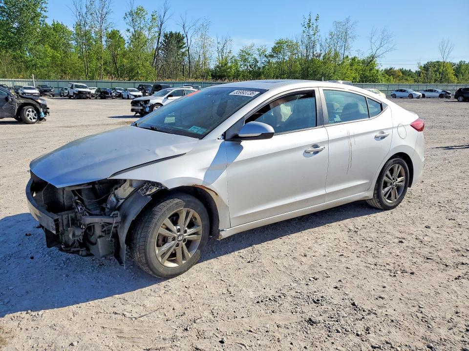 2018 Hyundai Elantra VIN KMHD84LF6JU533431 COPART salvage auction — FRONT END, Ny - Mv-907A Salvage Certificate, sold $1,350 on 2026-07-06 (photo 1)