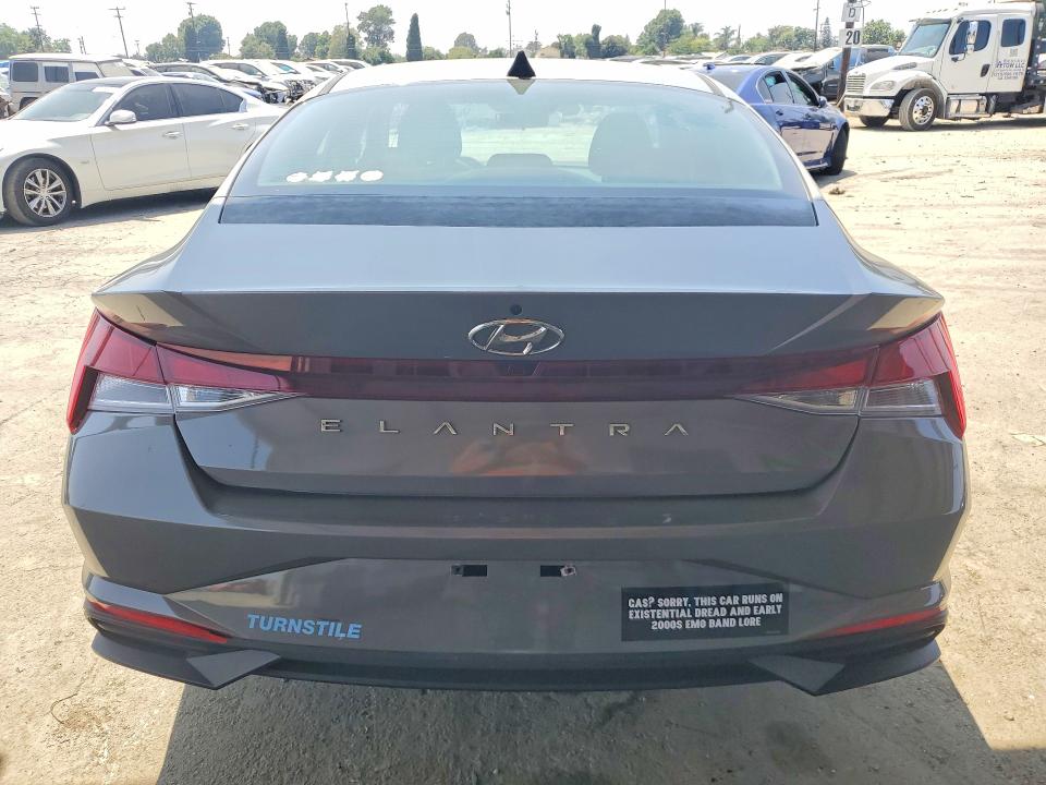 2022 Hyundai Elantra VIN KMHLM4AG1NU354738 COPART salvage auction — FRONT END, Ca - Salvage Certificate, sold $4,600 on 2026-07-13 (photo 6)