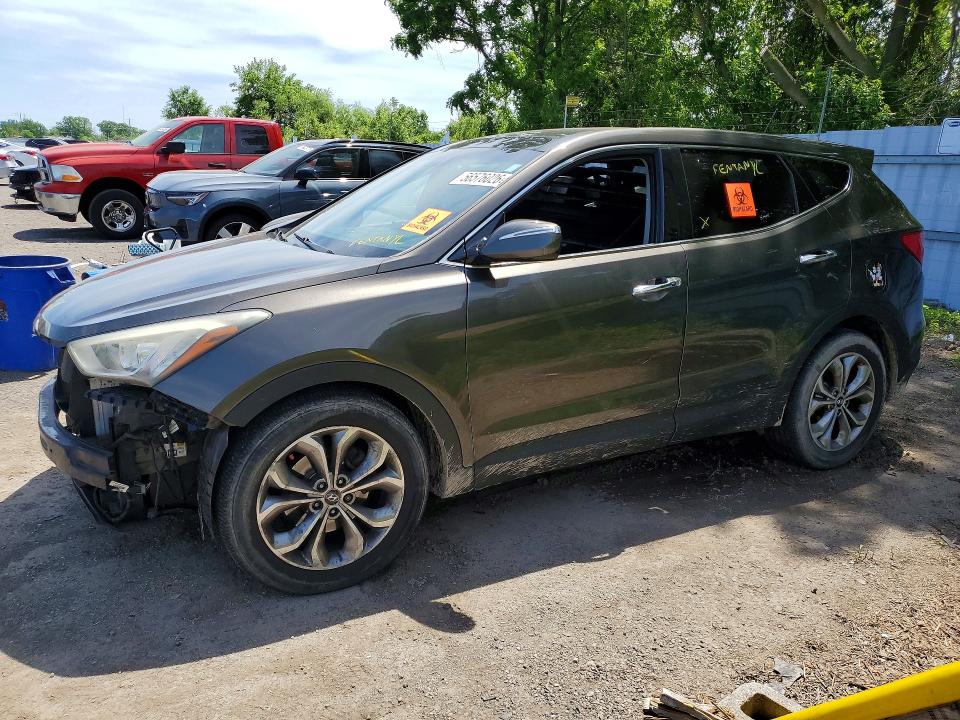 2013 Hyundai Santa fe VIN 5XYZUDLA5DG086302 COPART salvage auction — VANDALISM, On - Permit No Brand - Unfit, sold $1,200 on 2026-07-14 (photo 1)