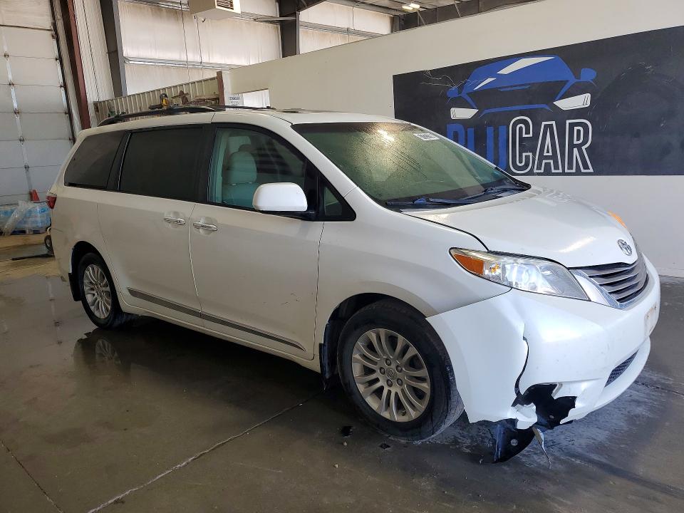 2015 Toyota Sienna VIN 5TDYK3DCXFS651936 COPART salvage auction — FRONT END, In - Certificate Of Title, sold $3,600 on 2026-07-16 (photo 4)
