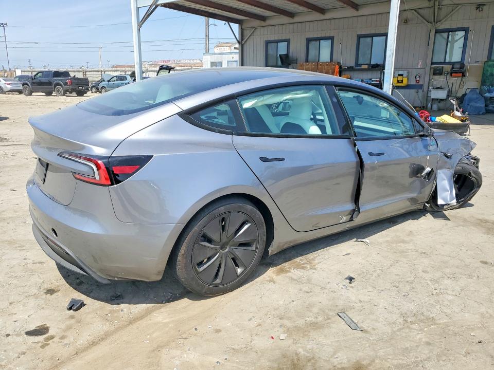 2025 Tesla Model 3 VIN 5YJ3E1EA7SF062599 COPART salvage auction — FRONT END, Ca - Salvage Certificate, sold $11,700 on 2026-07-30 (photo 3)