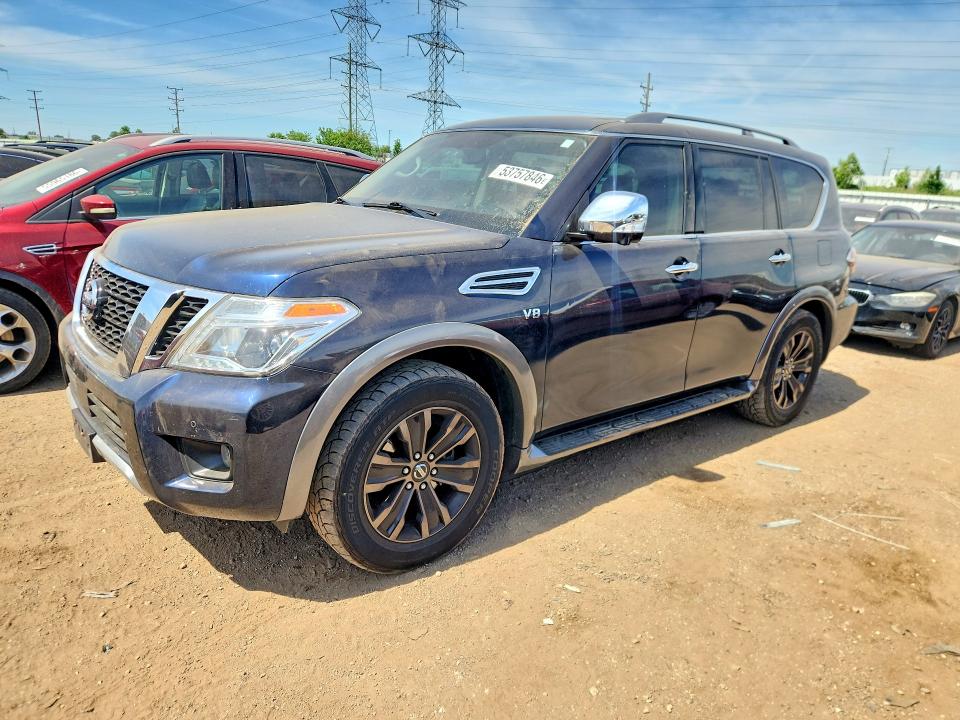 2018 Nissan Armada VIN JN8AY2NC7J9555394 COPART salvage auction — HAIL, Wv - Salvage Certificate, sold $275 on 2026-07-21 (photo 1)