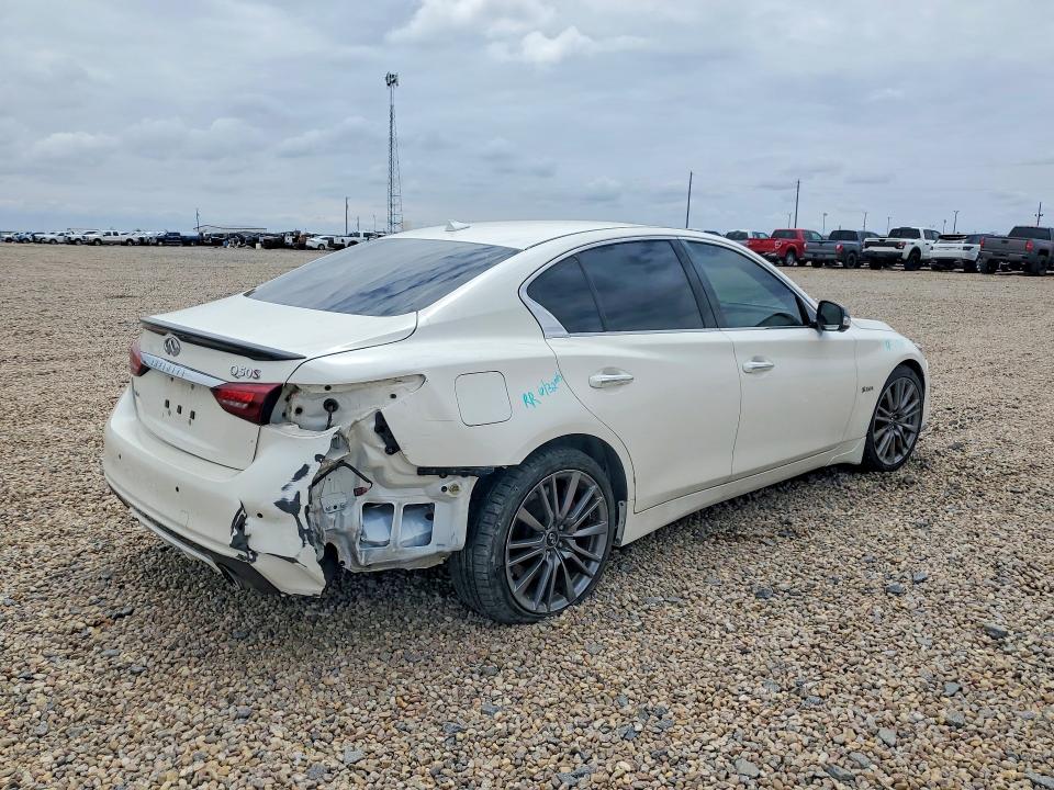 2019 Infiniti Q50 VIN JN1FV7ARXKM800515 COPART salvage auction — REAR END, Tx - Salvage Vehicle Title, sold $8,800 on 2026-07-14 (photo 3)