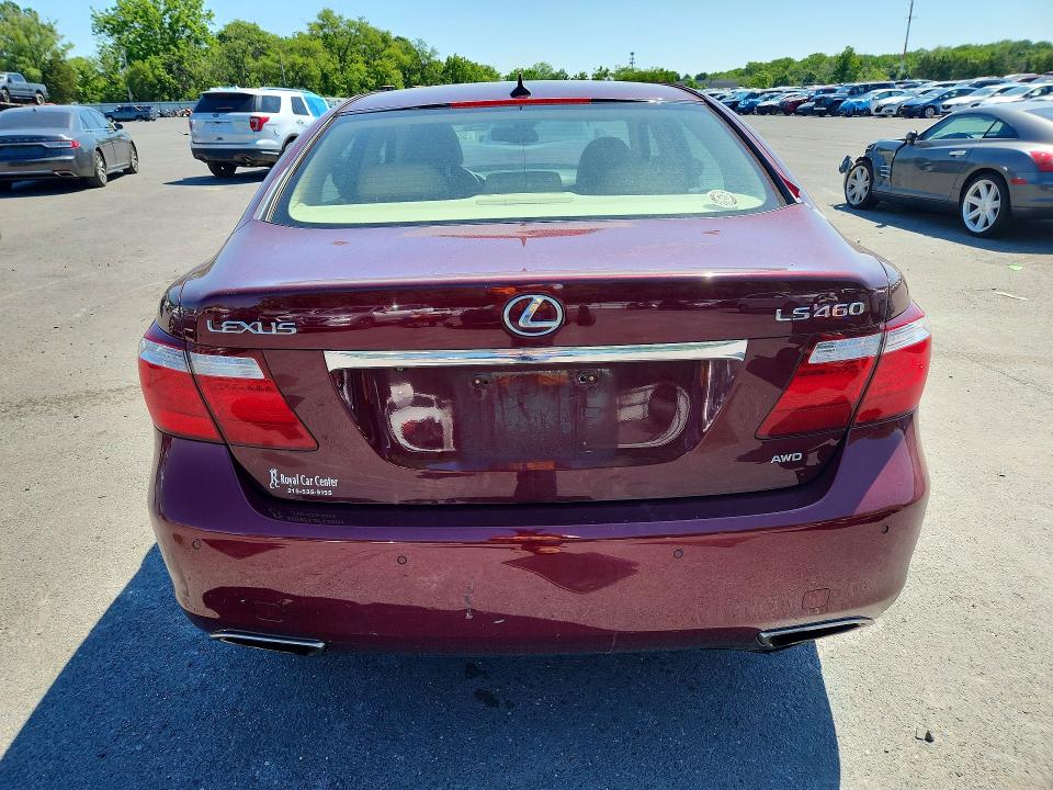 2009 Lexus Ls 460 VIN JTHCL46FX95001727 COPART salvage auction — FRONT END, PA - CERTIFICATE OF SALVAGE, sold $775 on 2026-07-14 (photo 6)