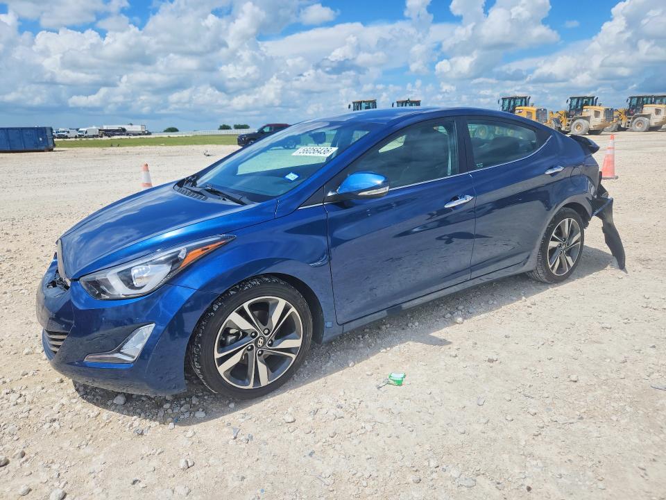 2016 Hyundai Elantra VIN KMHDH4AE6GU551849 COPART salvage auction — REAR END, Tx - Salvage Vehicle Title, sold $1,800 on 2026-07-16 (photo 1)