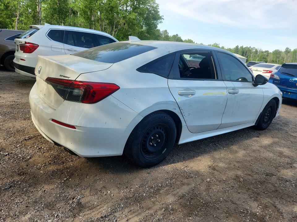 2022 Honda Civic VIN 2HGFE2F58NH118652 COPART salvage auction — VANDALISM, On - Permit No Brand - Unfit, sold $9,200 on 2026-07-28 (photo 3)