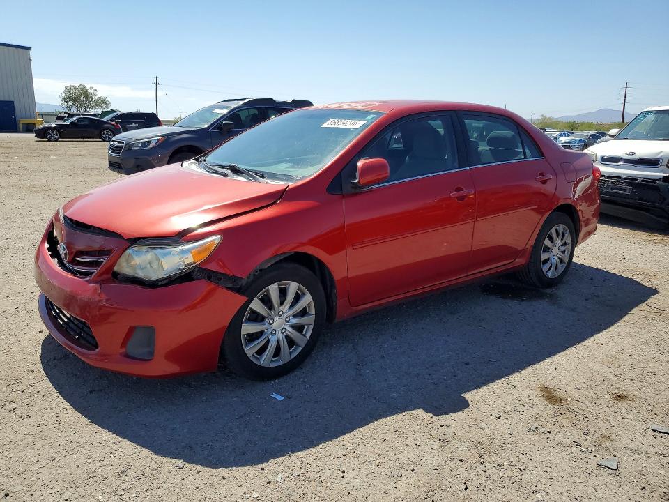 2013 Toyota Corolla VIN 5YFBU4EE1DP221871 COPART salvage auction — FRONT END, Az - Cert Of Title - Salvage, sold $1,600 on 2026-07-24 (photo 1)
