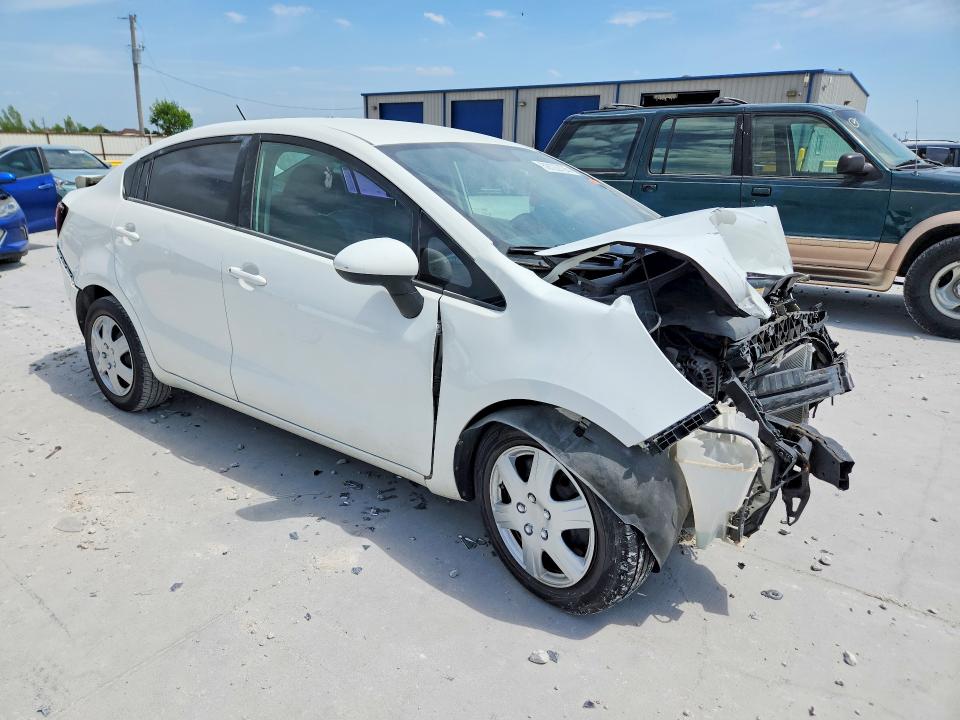 2013 Kia Rio VIN KNADM4A39D6236538 COPART salvage auction — FRONT END, TX - SALVAGE VEHICLE TITLE, sold $250 on 2026-07-24 (photo 4)