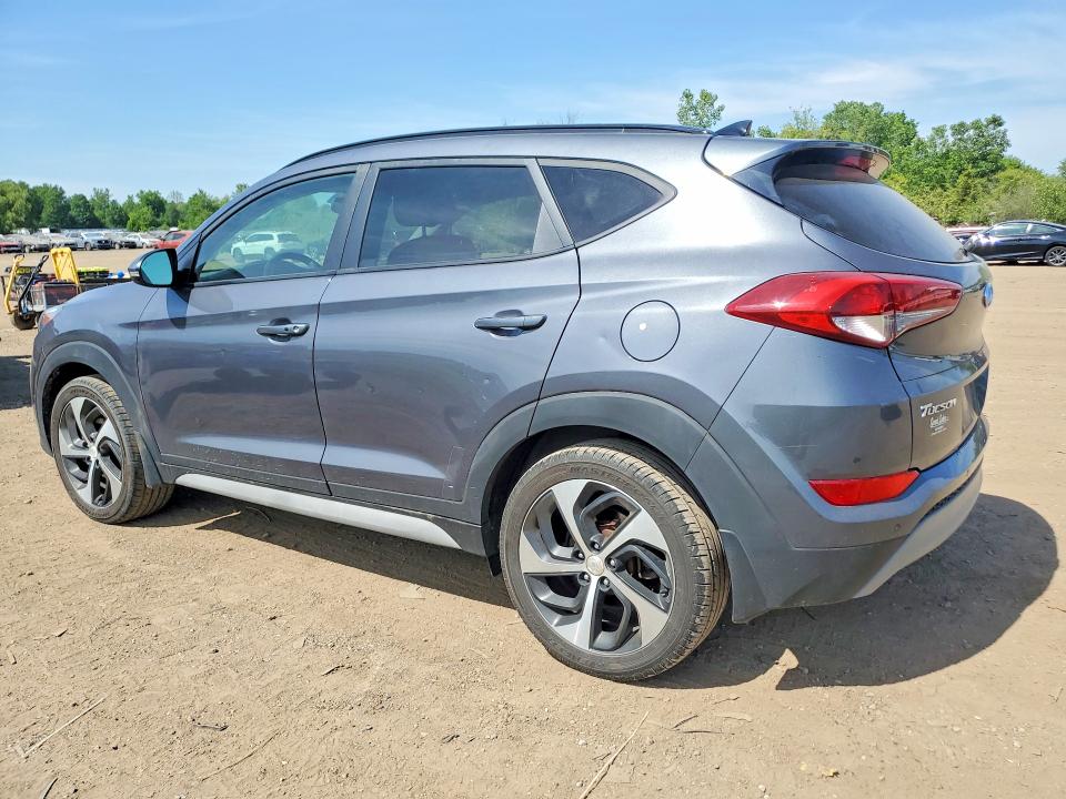 2018 Hyundai Tucson VIN KM8J33A28JU801066 COPART salvage auction — HAIL, Oh - Cert Of Title-Salvage, sold $2,850 on 2026-07-09 (photo 2)