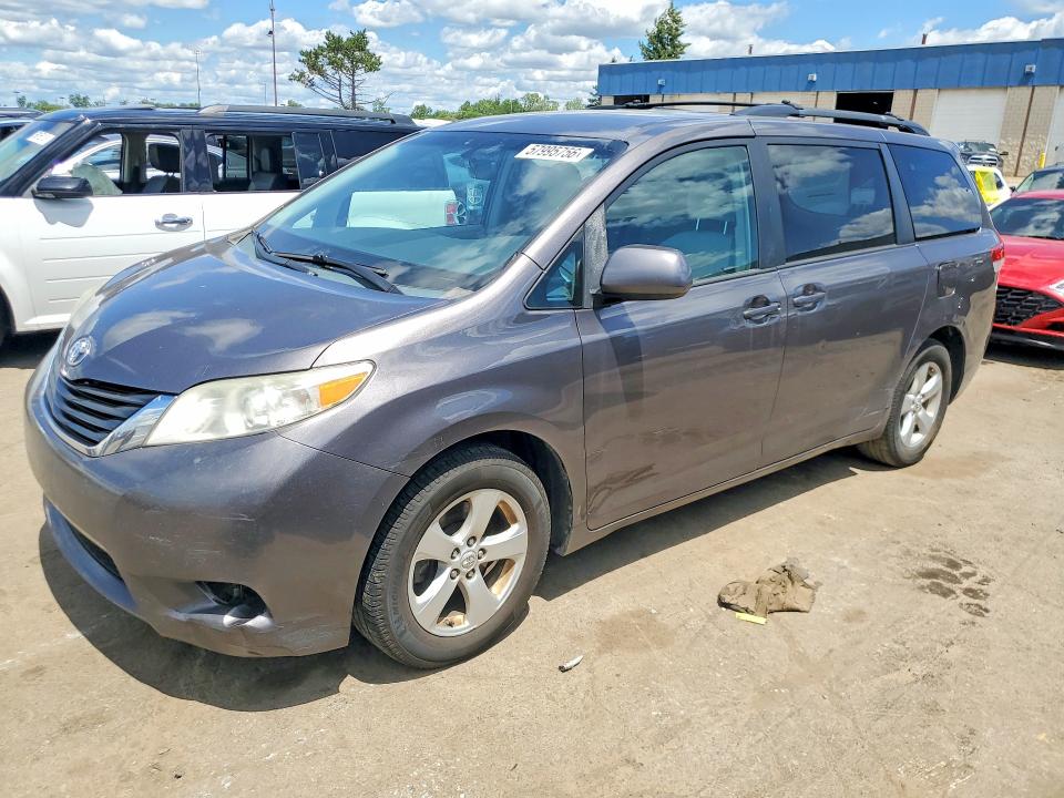 2011 Toyota Sienna VIN 5TDKK3DC3BS055664 COPART salvage auction — REAR END, Mi - Dealer Only Clean Title, sold $1,300 on 2026-07-02 (photo 1)